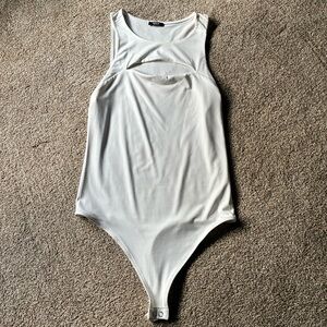 White Sleeveless Bodysuit